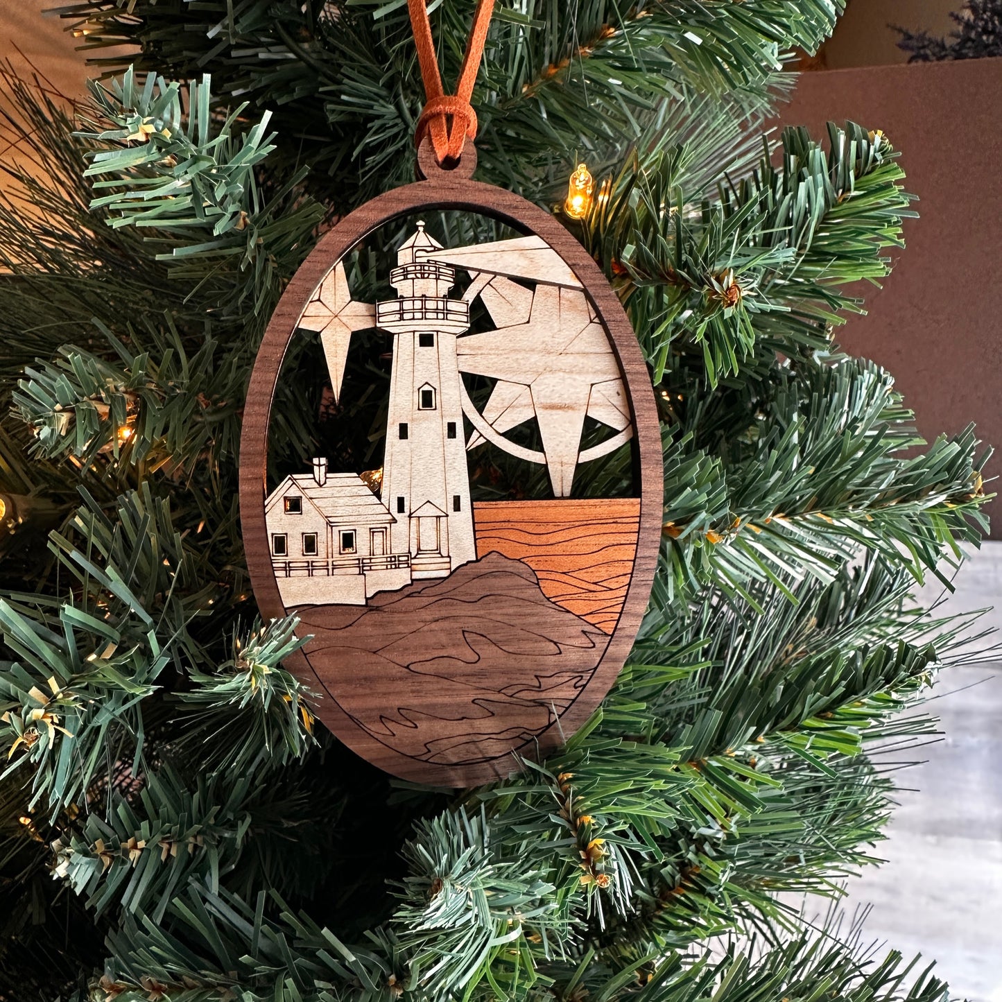 Wooden Artisan Ornament Collection-Handcrafted Layered Wooden Ornaments